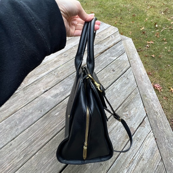 3.1 PHILLIP LIM X TARGET Pebbled Black Vegan Leather Satchel Bag Purse - Picture 5 of 16